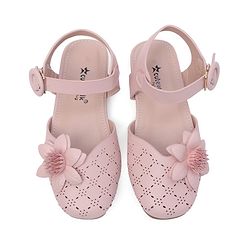 Cute Walk by Babyhug Bellies with Buckle Closure Floral Applique - Navy Blue