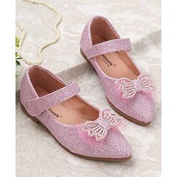 Cute Walk by Babyhug Bellies with Velcro Closure & Bow Applique - Pink