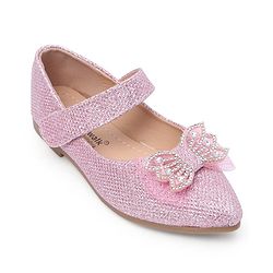 Cute Walk by Babyhug Bellies with Velcro Closure & Bow Applique - Pink