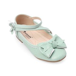 Cute Walk by Babyhug Bellies with Velcro Closure & Bow Applique - Green