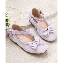 Cute Walk by Babyhug Bellies with Velcro Closure & Bow Applique - Purple