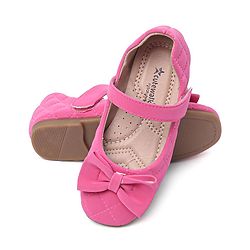 Cute Walk by Babyhug Bellies with Velcro Closure with Bow Applique - Pink