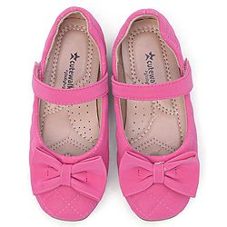 Cute Walk by Babyhug Bellies with Velcro Closure with Bow Applique - Pink
