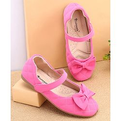 Cute Walk by Babyhug Bellies with Velcro Closure with Bow Applique - Pink