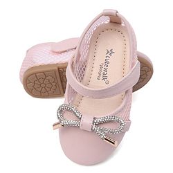 Cute Walk By Babyhug Bellies with Velcro Closure & Bow Applique - Pink