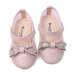 Cute Walk By Babyhug Bellies with Velcro Closure & Bow Applique - Pink
