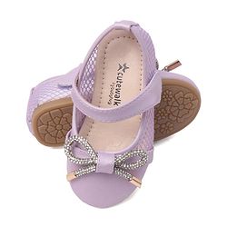 Cute Walk By Babyhug Bellies with Velcro Closure & Bow Applique - Pink