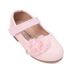Cute Walk by Babyhug Bellies with Buckle Closure Floral Applique - Pink