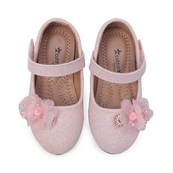 Cute Walk by Babyhug Bellies with Buckle Closure Floral Applique - Pink