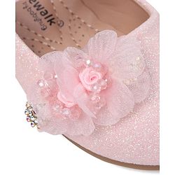 Cute Walk by Babyhug Bellies with Buckle Closure Floral Applique - Pink