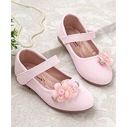Cute Walk by Babyhug Bellies with Buckle Closure Floral Applique - Pink