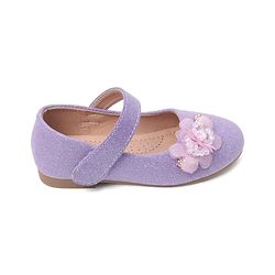 Cute Walk by Babyhug Bellies with Buckle Closure Floral Applique - Purple