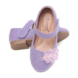 Cute Walk by Babyhug Bellies with Buckle Closure Floral Applique - Purple