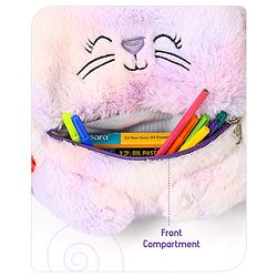 Babyhug Soft Plush Kids Rabbit School Bag Pink - 12 Inches