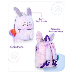 Babyhug Soft Plush Kids Rabbit School Bag Pink - 12 Inches