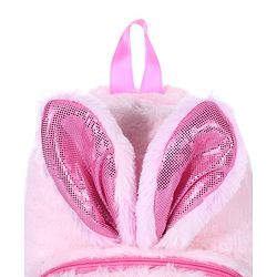 Babyhug Soft Plush Kids Rabbit School Bag Pink - 12 Inches