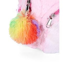 Babyhug Soft Plush Kids Rabbit School Bag Pink - 12 Inches