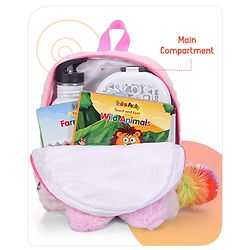 Babyhug Soft Plush Kids Kitten School Bag Purple - 12 Inches