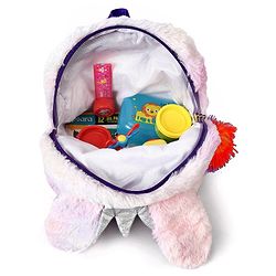 Babyhug Soft Plush Kids Kitten School Bag Purple - 12 Inches