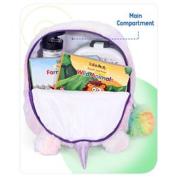 Babyhug Soft Plush Unicorn Twilight Sparkling Kids School Bag Purple & Pink - 12 Inches