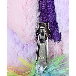 Babyhug Soft Plush Unicorn Twilight Sparkling Kids School Bag Purple & Pink - 12 Inches