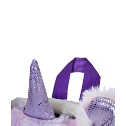 Babyhug Soft Plush Unicorn Twilight Sparkling Kids School Bag Purple & Pink - 12 Inches