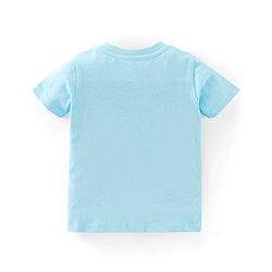 Babyhug Cotton Knit Half Sleeves T-Shirts with Dino Print Pack of 3 - White Blue & Green