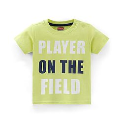 Babyhug Cotton Knit Half Sleeves T-Shirts with Dino Print Pack of 3 - White Blue & Green