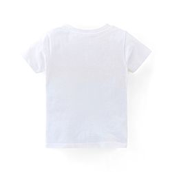 Babyhug Cotton Knit Half Sleeves T-Shirts with Dino Print Pack of 3 - White Blue & Green