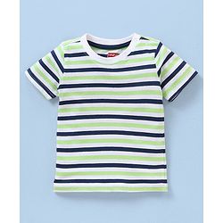 Babyhug Cotton Jersey Half Sleeves T-Shirt Crock Print Pack Of 3 - Green & White