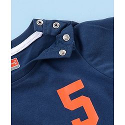 Babyhug Cotton Knit Half Sleeves Text & Balls Printed T-Shirts Pack of 3 - Red & Navy Blue