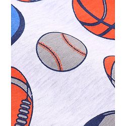 Babyhug Cotton Knit Half Sleeves Text & Balls Printed T-Shirts Pack of 3 - Red & Navy Blue