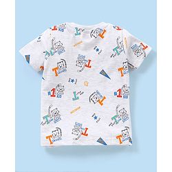 Babyhug Cotton Half Sleeves T-Shirts Tiger Print Pack Of 3 - Grey & Orange