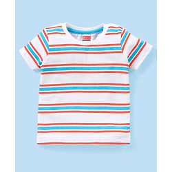 Babyhug Cotton Half Sleeves T-Shirts Tiger Print Pack Of 3 - Grey & Orange