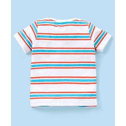 Babyhug Cotton Half Sleeves T-Shirts Tiger Print Pack Of 3 - Grey & Orange