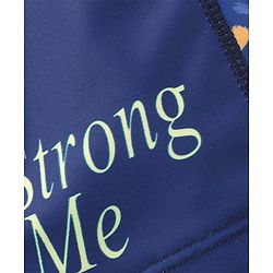 Babyhug Swimming Trunk Text Print - Blue