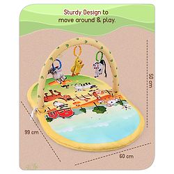 Babyhug Farm Animal Playgym - Multicolour | Farmyard Activity Mat with Interactive Hanging Toys | Encourages Sensory Exploration & Motor Development | Soft & Safe for Babies | BIS Certified
