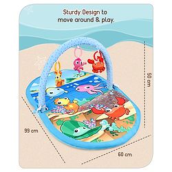Babyhug Farm Animal Playgym - Multicolour | Farmyard Activity Mat with Interactive Hanging Toys | Encourages Sensory Exploration & Motor Development | Soft & Safe for Babies | BIS Certified