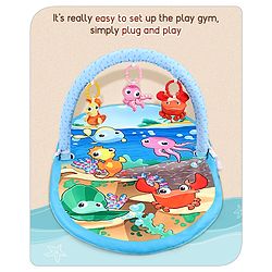 Babyhug Farm Animal Playgym - Multicolour | Farmyard Activity Mat with Interactive Hanging Toys | Encourages Sensory Exploration & Motor Development | Soft & Safe for Babies | BIS Certified