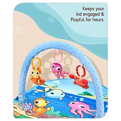 Babyhug Farm Animal Playgym - Multicolour | Farmyard Activity Mat with Interactive Hanging Toys | Encourages Sensory Exploration & Motor Development | Soft & Safe for Babies | BIS Certified