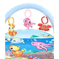 Babyhug Farm Animal Playgym - Multicolour | Farmyard Activity Mat with Interactive Hanging Toys | Encourages Sensory Exploration & Motor Development | Soft & Safe for Babies | BIS Certified