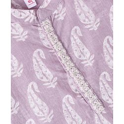 Babyhug 100% Cotton Printed Kurta with Printed Dhoti Set - Purple