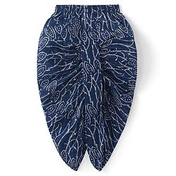 Babyhug 100% Cambric Full Sleeve Umbrella Printed Kurta With Dhoti Set - Indigo