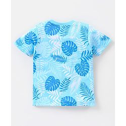 Babyhug Cotton Jersey Half Sleeves Striped & Tropical Printed T-Shirts Pack Of 3 - Orange Blue & Grey