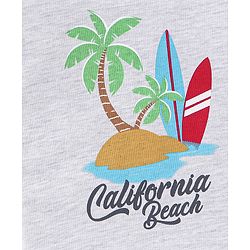 Babyhug Cotton Jersey Half Sleeves Striped & Tropical Printed T-Shirts Pack Of 3 - Orange Blue & Grey