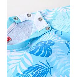 Babyhug Cotton Jersey Half Sleeves Striped & Tropical Printed T-Shirts Pack Of 3 - Orange Blue & Grey