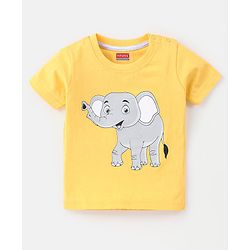 Babyhug Cotton Jersey Half Sleeves Striped T-Shirts Pack Of 3 - Yellow & Blue