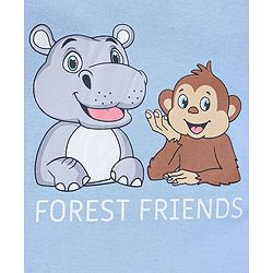 Babyhug Cotton Jersey Half Sleeves Striped & Animal Printed T-Shirts Pack Of 3 - Yellow & Blue