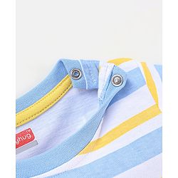 Babyhug Cotton Jersey Half Sleeves Striped & Animal Printed T-Shirts Pack Of 3 - Yellow & Blue