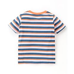 Babyhug Cotton Half Sleeves T-Shirts  Anchor Print Pack Of 3 - Blue & Orange